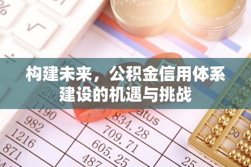 汪清构建未来，公积金信用体系建设的机遇与挑战